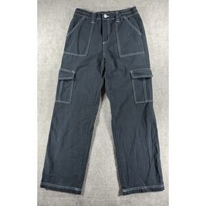 Refuge Y2K Style Black Cargo Pants Juniors‎ Small Utility Pocket Street Style